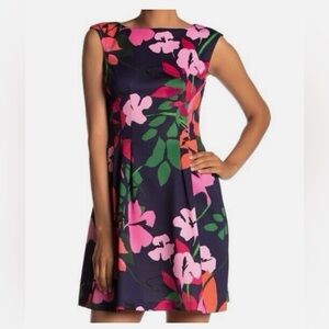 Worn Once! Vince Camuto Fit and Flare Floral Dress